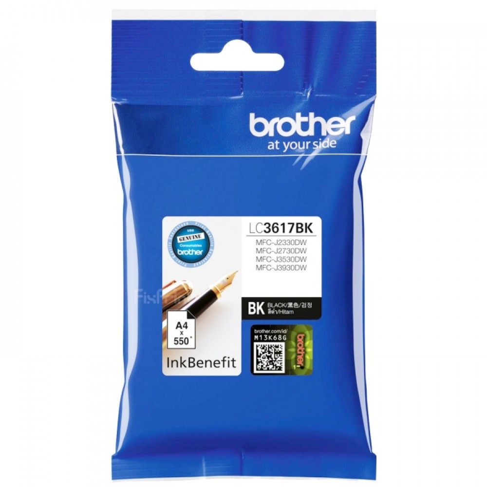 Cartridge Brother LC-3617BK LC3617 Black Original, Tinta Printer Brother MFC J2230DW J2730DW J3530 J3930DW