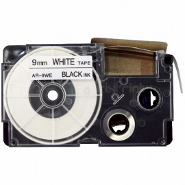 Label Tape Casette Xantri Cas XR9WE1 XR9 Black on White 9mm, Printer Cas KL60 KL120 KL130 KL820 KL7400 KLHD1 KLG2