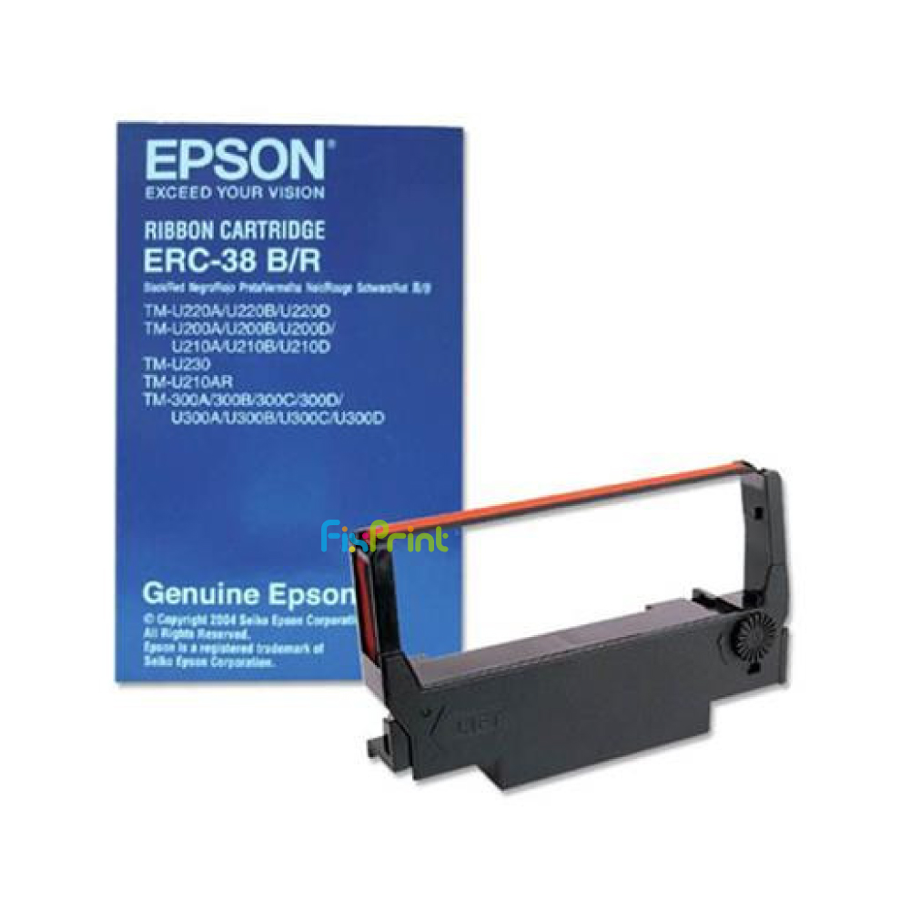 Ribbon Cartridge Original Epson Black To Red ERC-38 B ERC38 TMU220 TM-U220A TM-U220B TM-U220D TM-U200A TM-U200B TM-U200D TM-U210A TM-U210B TM-U210D TM-U230 TM-U325 TM-U370 TM-U375 TM-U210AR