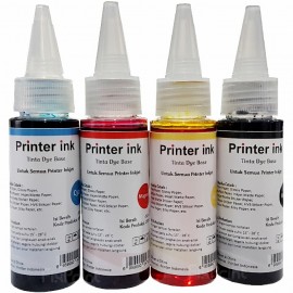 Tinta Refill Printer Ink Cyan 40ml, Tinta Dye Base Tutup Model Kerucut